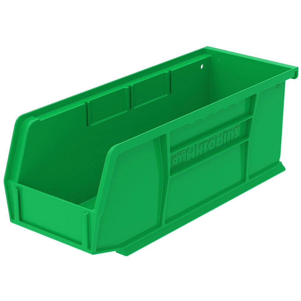 10-7/8" L x 4-1/8" W x 4" Hgt. OD Green Storage Bin