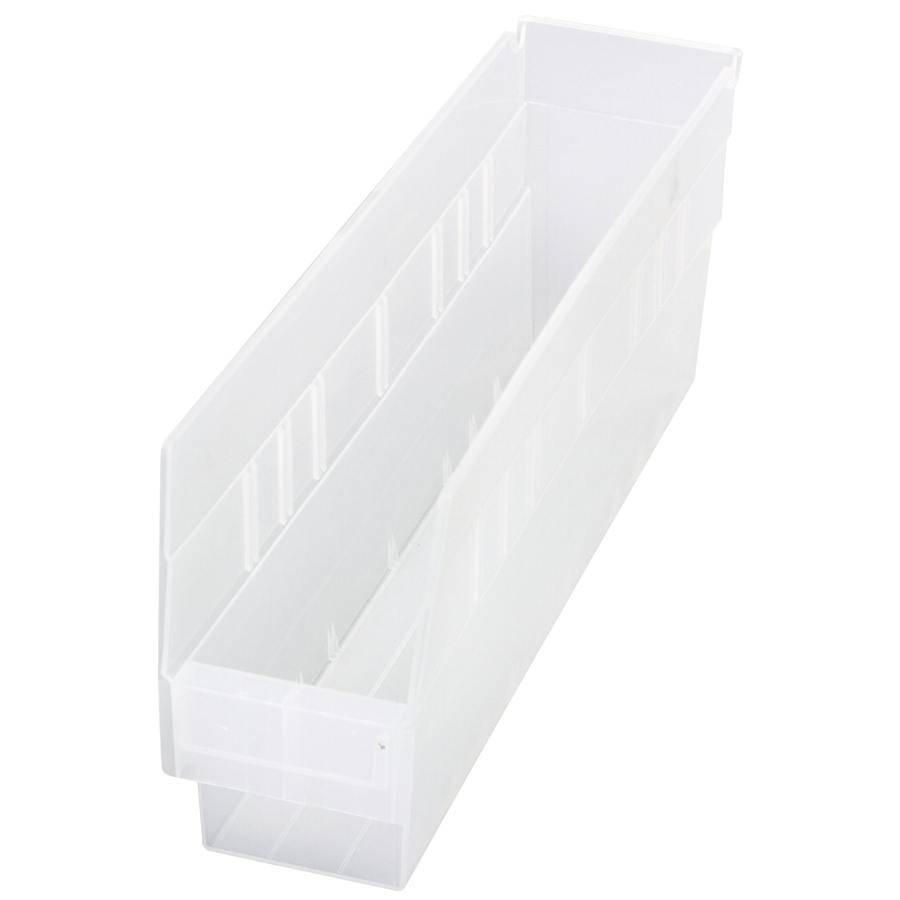 17-7/8" L x 4-1/8" W x 6" Hgt. Quantum® Clear Economy Shelf Bin