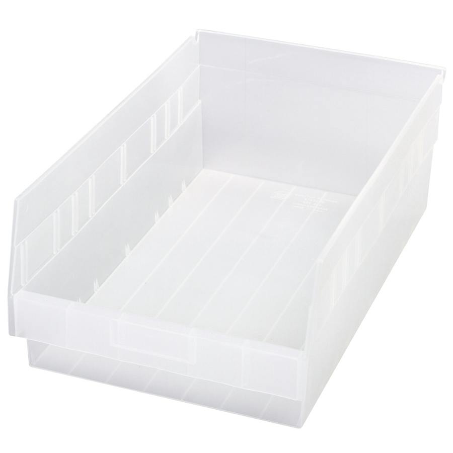 17-7/8" L x 11-1/8" W x 6" Hgt. Quantum® Clear Economy Shelf Bin