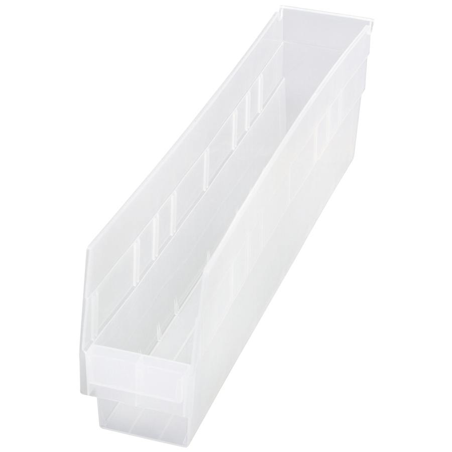 23-5/8" L x 4-1/8" W x 6" Hgt. Quantum® Clear Economy Shelf Bin