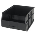 14" L x 11" W x 7" Hgt. Quantum® Black Stackable Shelf Bin