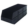 20-1/2" L x 8-1/4" W x 7" Hgt. Quantum® Black Stackable Shelf Bin