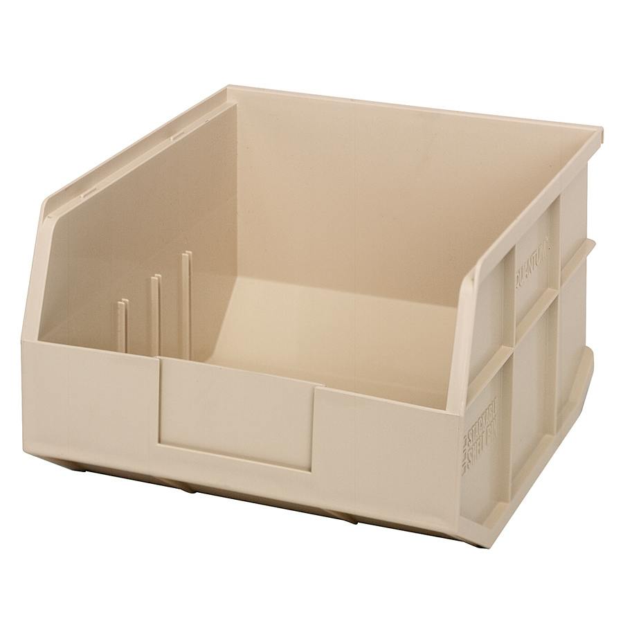 12" L x 11" W x 7" Hgt. Quantum® Ivory Stackable Shelf Bin