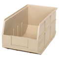 14" L x 8-1/4" W x 7" Hgt. Quantum® Ivory Stackable Shelf Bin