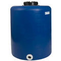 100 Gallon Tamco® Vertical Blue PE Tank with 12-1/2" Lid & 2" Fitting - 30" Dia. x 36" Hgt.
