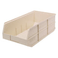 20-1/2" L x 11" W x 7" Hgt. Quantum® Ivory Stackable Shelf Bin
