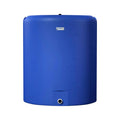 225 Gallon Tamco® Vertical Blue PE Tank with 8" Lid & 2" Fitting - 40" Dia. x 47" Hgt.
