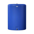 270 Gallon Tamco® Vertical Blue PE Tank with 8" Lid & 2" Fitting - 40" Dia. x 55" Hgt.