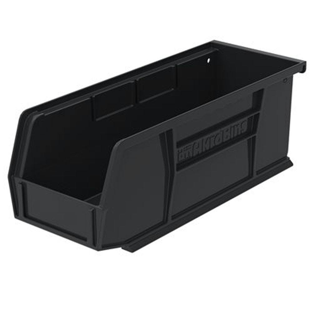 10-7/8" L x 4-1/8" W x 4" Hgt. OD Black Storage Bin