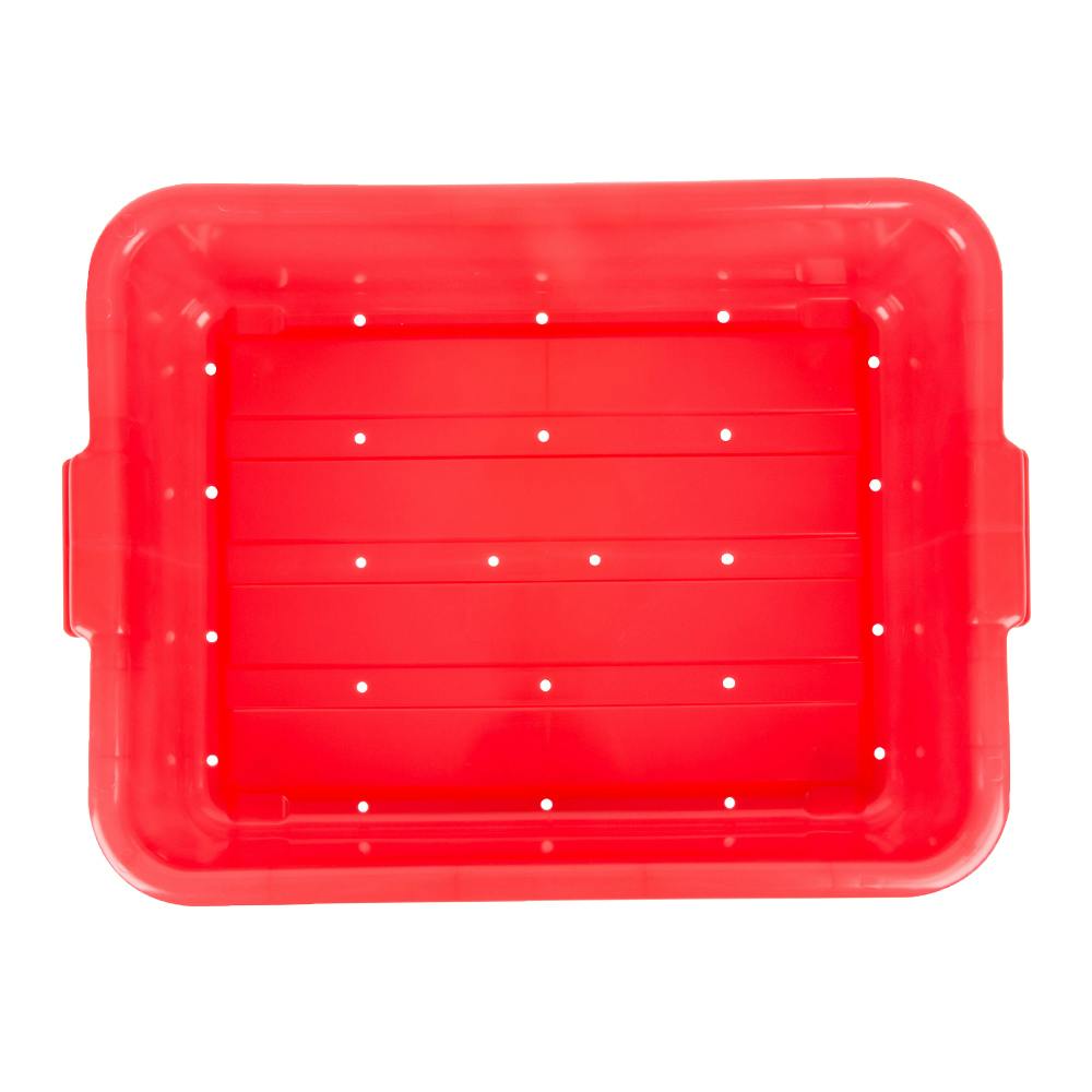 Red Polypropylene Traex® Color-Mate™ 21 Quart Food Storage Box