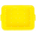 Yellow Polypropylene Traex® Color-Mate™ 21 Quart Perforated Drain Box