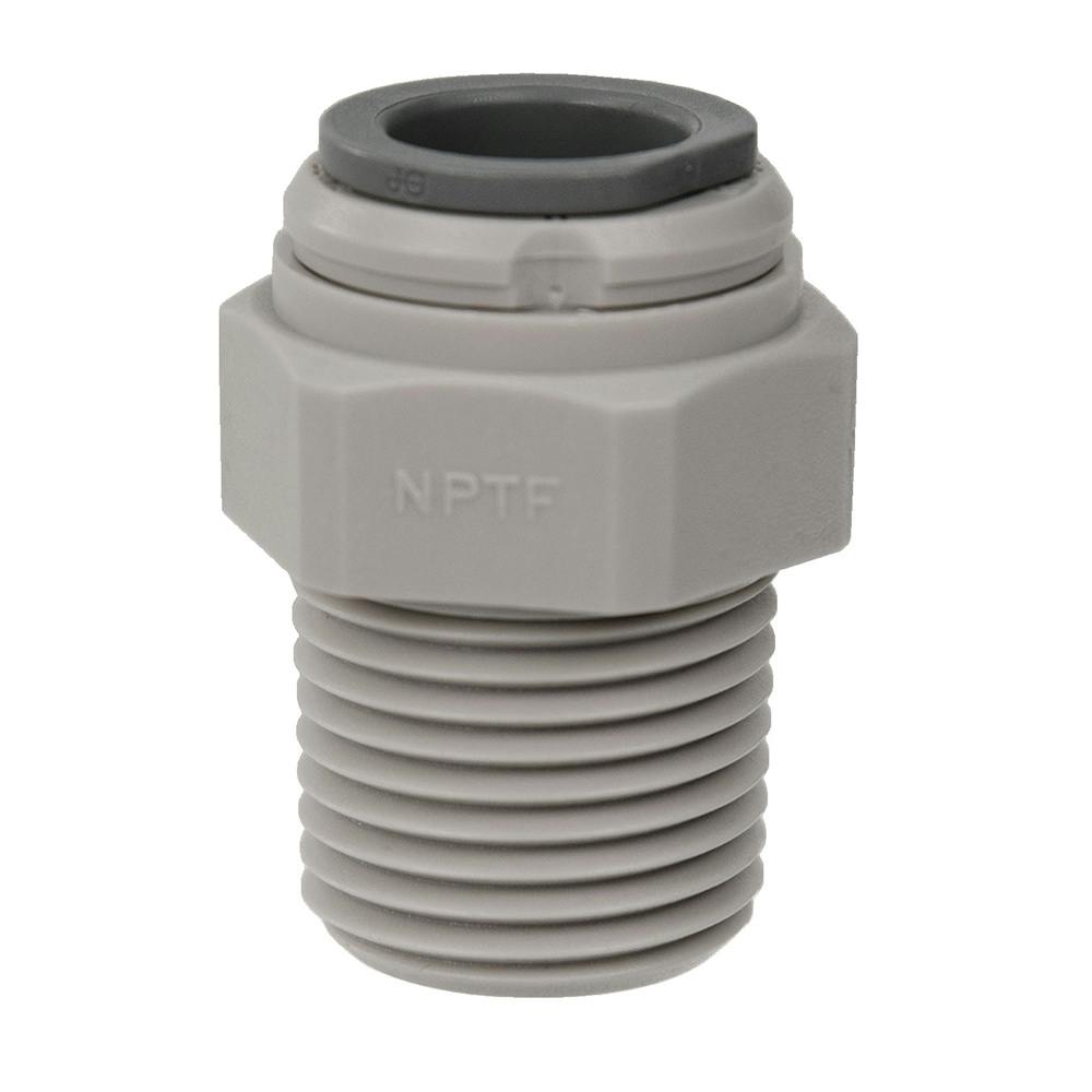 1/4" Tube OD x 1/8" MNPTF Super Speedfit® Gray Acetal Male Pipe Connector
