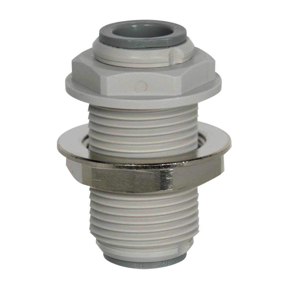 1/2" Tube OD Super Speedfit® Gray Acetal Bulkhead Union Tube Fitting