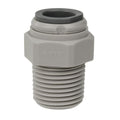3/8" Tube OD x 1/4" MNPTF Super Speedfit® Gray Acetal Male Pipe Connector