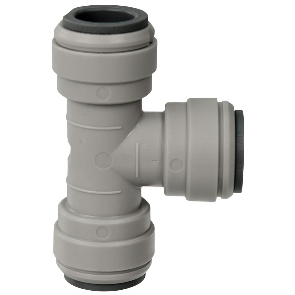 1/2" Tube OD x 3/8" Tube OD Super Speedfit® Gray Acetal Reducing Union Tee Tube Fitting