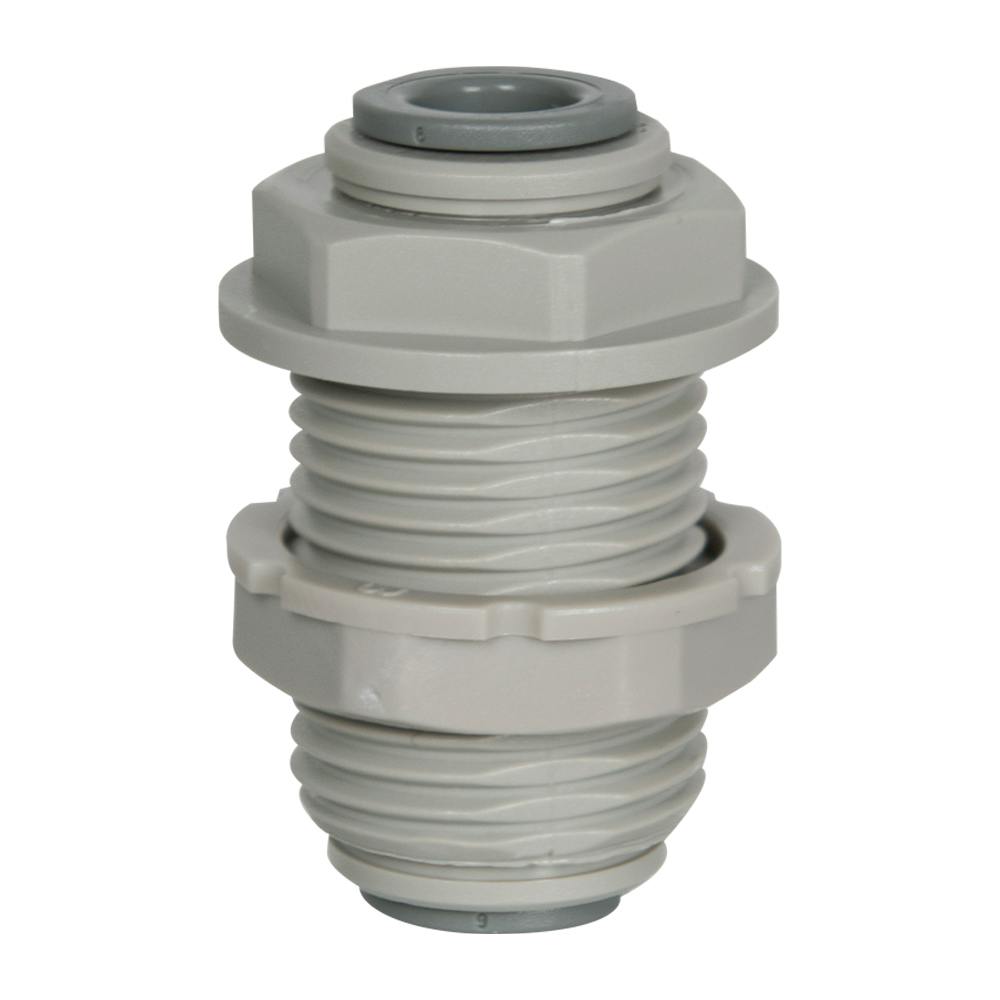 5/16" Tube OD Super Speedfit® Gray Acetal Bulkhead Union Tube Fitting