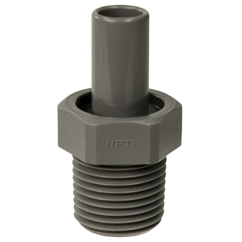 1/4" Stem OD x 1/8" MNPTF Super Speedfit® Gray Acetal Male Stem Adapter Tube Fitting