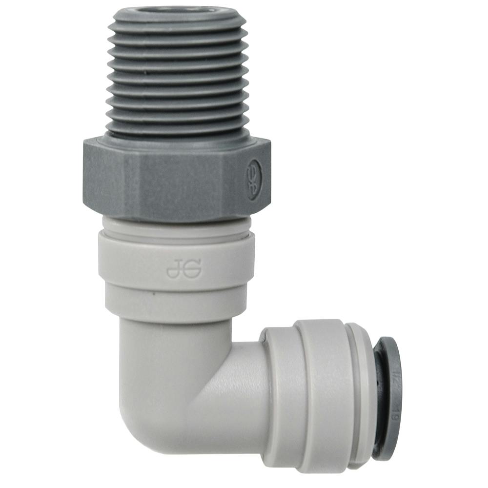 3/8" Tube OD x 1/4" MNPTF Super Speedfit® Acetal Male Swivel Elbow Tube Fitting