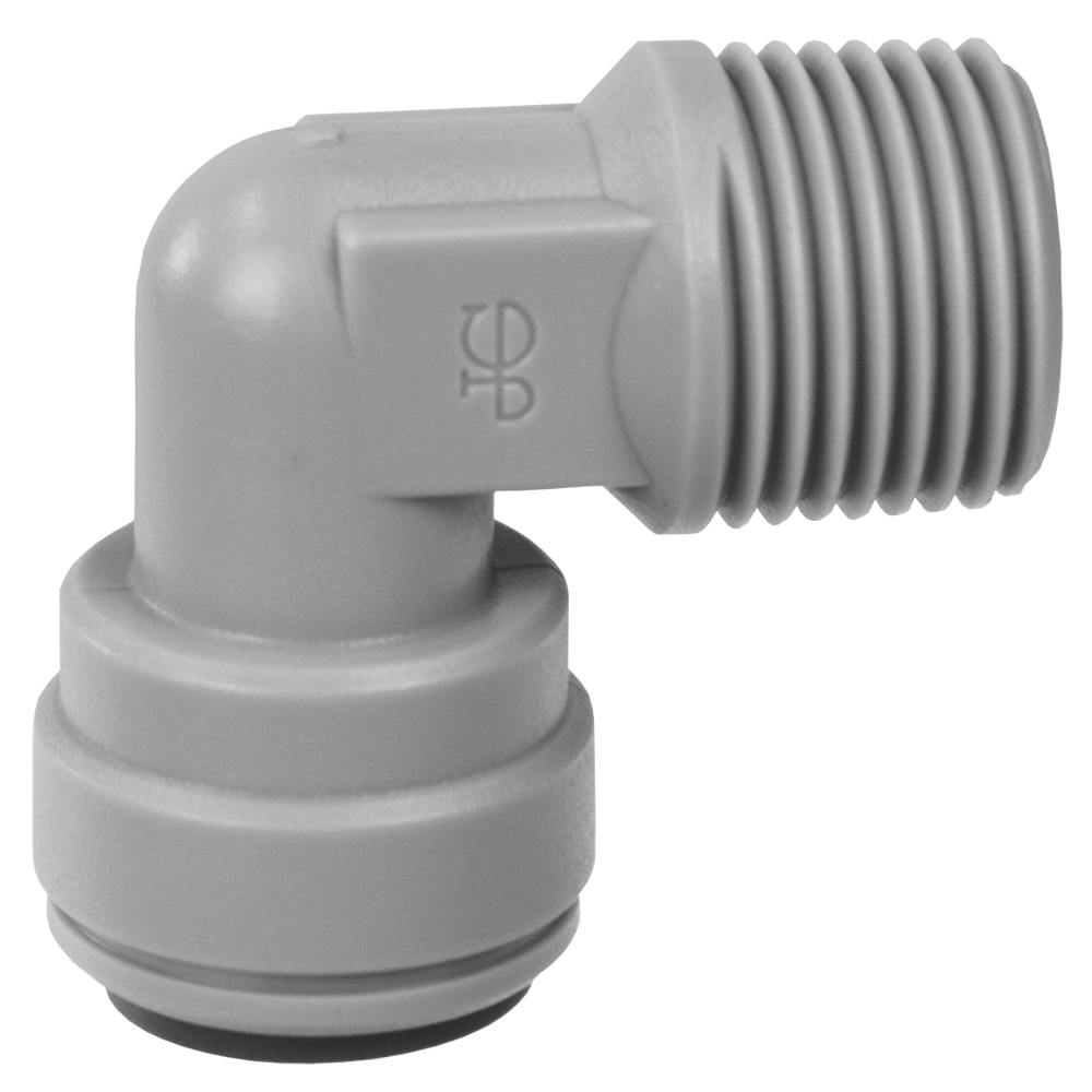 1/4" Tube OD x 1/8" MNPTF Super Speedfit® Gray Acetal Fixed Male Elbow Tube Fitting