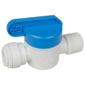 3/8" Tube OD x 3/8" MNPT Speedfit® White Polypropylene Shut-Off Valve