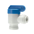 1/4" Tube OD x 1/4" FNPTF Speedfit® White Polypropylene Shut-Off Valve Elbow
