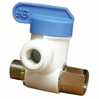 3/8" Male NPS x 3/8" Female NPS x 1/4" Tube OD Polypropylene Angle Stop Adapter Valve