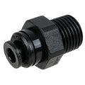 5mm OD x 1/4" BSPT Black Acetal Metric Male Connector