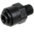 6mm OD x 1/8" BSPT Black Acetal Metric Male Connector