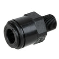8mm OD x 1/8" BSPT Black Acetal Metric Male Connector