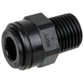 8mm OD x 1/4" BSPT Black Acetal Metric Male Connector