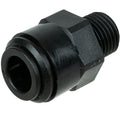 10mm OD x 1/4" BSPT Black Acetal Metric Male Connector
