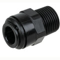 10mm OD x 3/8" BSPT Black Acetal Metric Male Connector