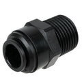 12mm OD x 1/2" BSPT Black Acetal Metric Male Connector