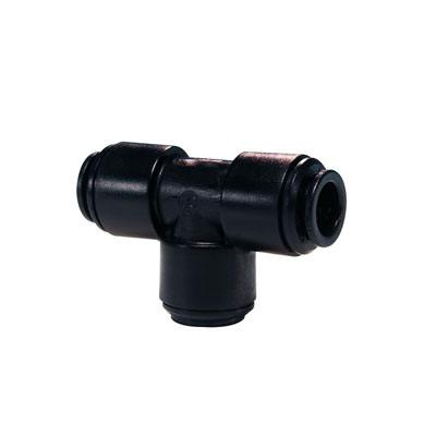 10mm Black Acetal Metric Union Tee