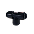 8mm Black Acetal Metric Union Tee