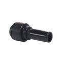 15mm Stem OD x 10mm Tube OD Black Acetal Metric Reducer