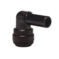 5mm Stem OD x 5mm Tube OD Black Acetal Metric Plug-In Elbow