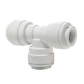 1/4" Tube OD White Polypropylene Union Tee