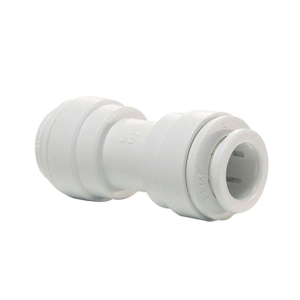 1/4" OD White Polypropylene Union Connector