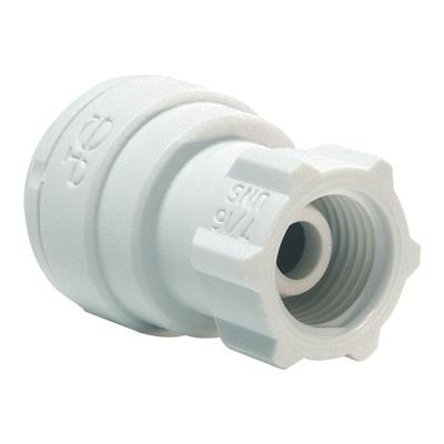 1/4" Tube OD x 7/16-24 UNS Threaded Polypropylene Faucet Connector