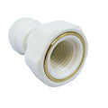 1/4" Tube OD x 1/8" FNPTF White Polypropylene Threaded Female Adapter