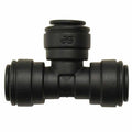 3/8" Tube OD Black Polypropylene Union Tee