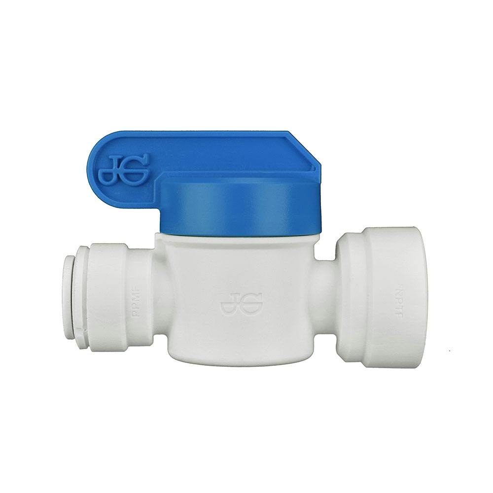 1/4" Tube OD x 1/4" MNPT Speedfit® White Polypropylene Shut-Off Valve