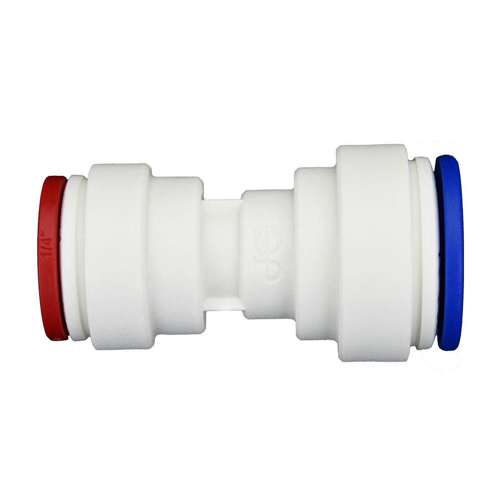 5/16" Tube OD x 1/4" Tube OD Polypropylene Reducing Union Tube Fitting