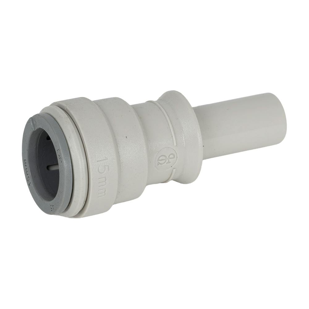1/2" Stem OD x 15mm Tube OD John Guest® Acetal Metric Stem to Tube Adapter