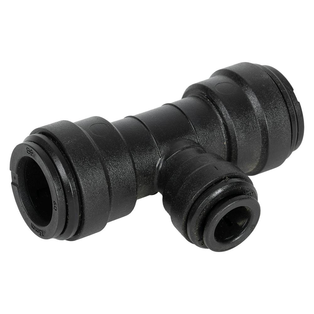 15mm Tube OD Ends x 3/8" Tube OD Branch John Guest® Acetal Metric Tee Adapter