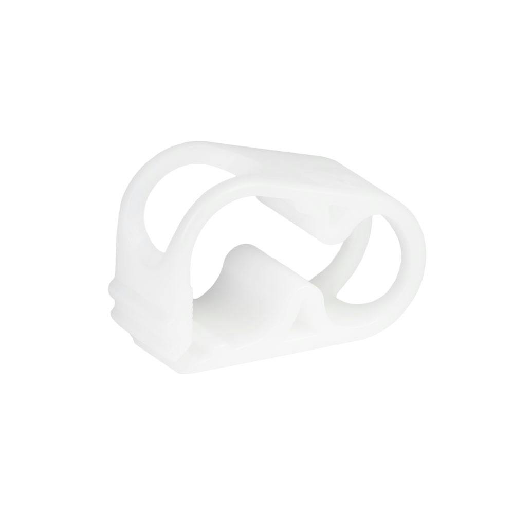 White 12 Position Acetal Tubing Clamp for Tubing up to 0.45" OD