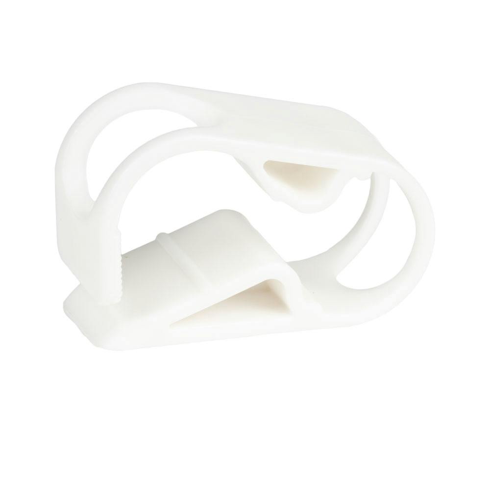 White 12 Position Polyester Tubing Clamp for Tubing up to 0.75" OD