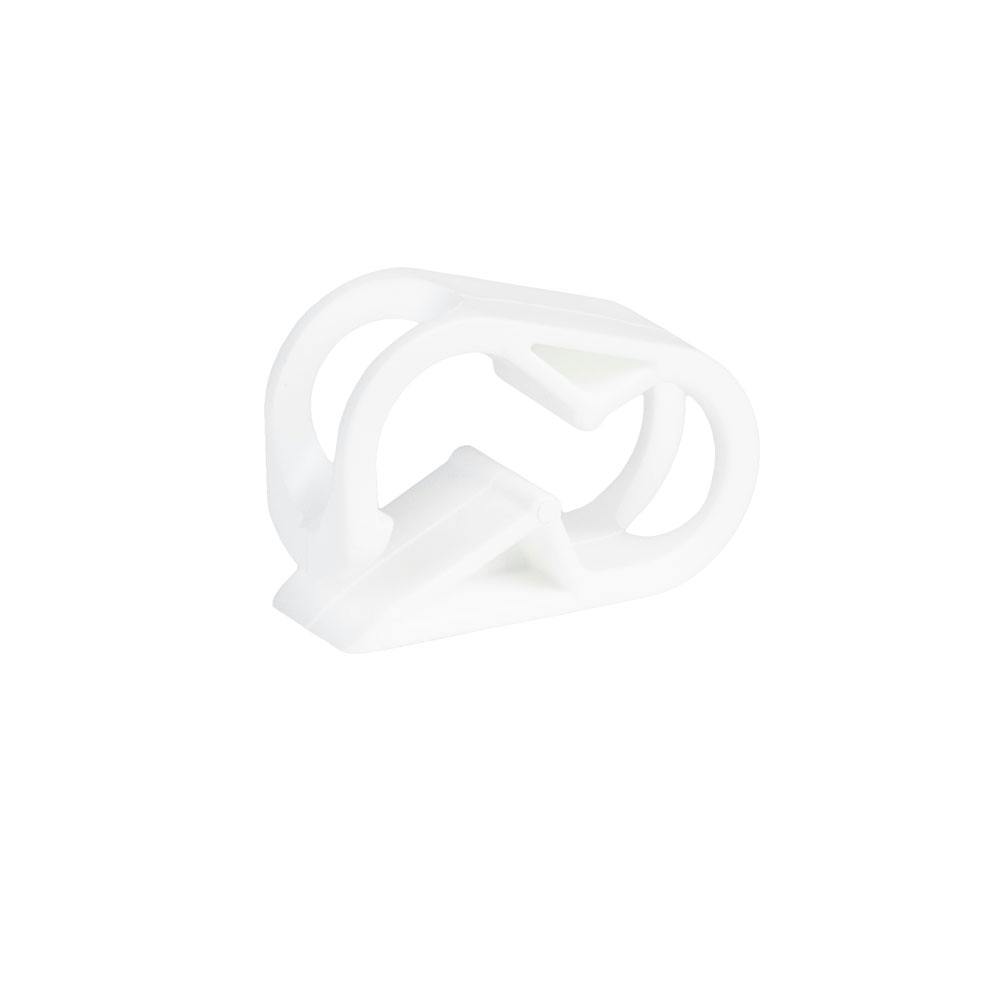 White Polypropylene Tubing Clamp for Tubing up to 0.25" OD