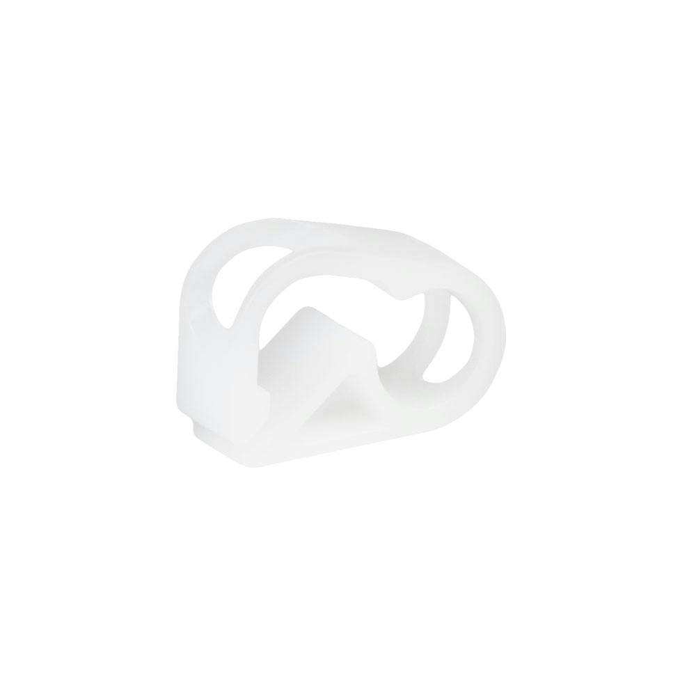 White Micro Acetal Tubing Clamp for Tubing up to 0.160" OD